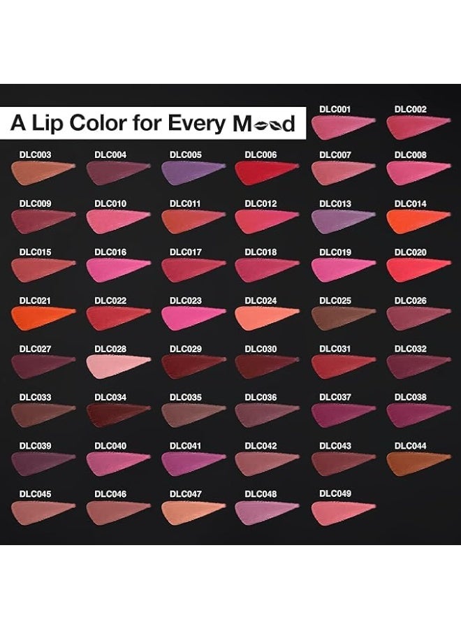 دازلير أحمر شفاه دازلر سريع الجفاف طوال اليوم، فائق اللمعان، مقاوم للتلطخ، مرطب بزبدة الكوكوم، بني (DLC025) - Image 2